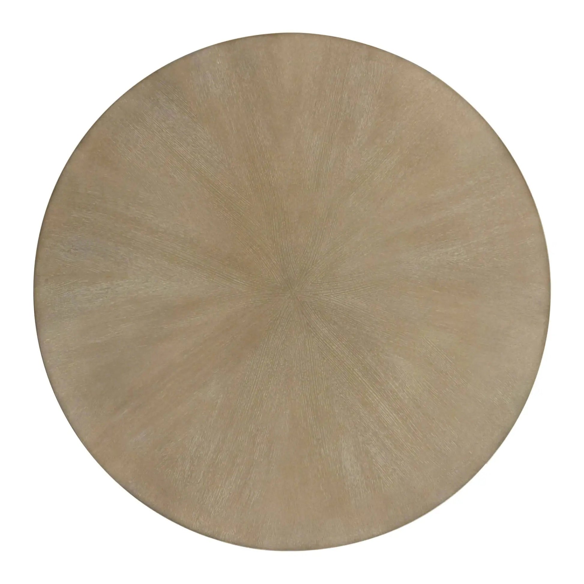 Round coffee table with solid veneer top, warm gold finish, Unique Piece Furniture on Tampa Home & Garden Store
