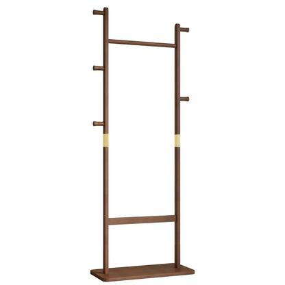 Solid Rubber Wood Hat Rack for Entryways