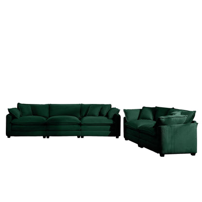 Elegant Sectional Sofa Set with Deep Seats