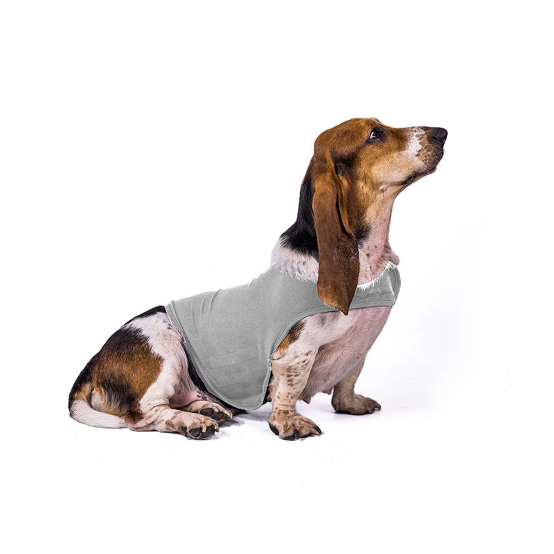 Pet Zen anxiety jacket vest for dogs, grey lightweight fabric on Tampa Home & Garden Store