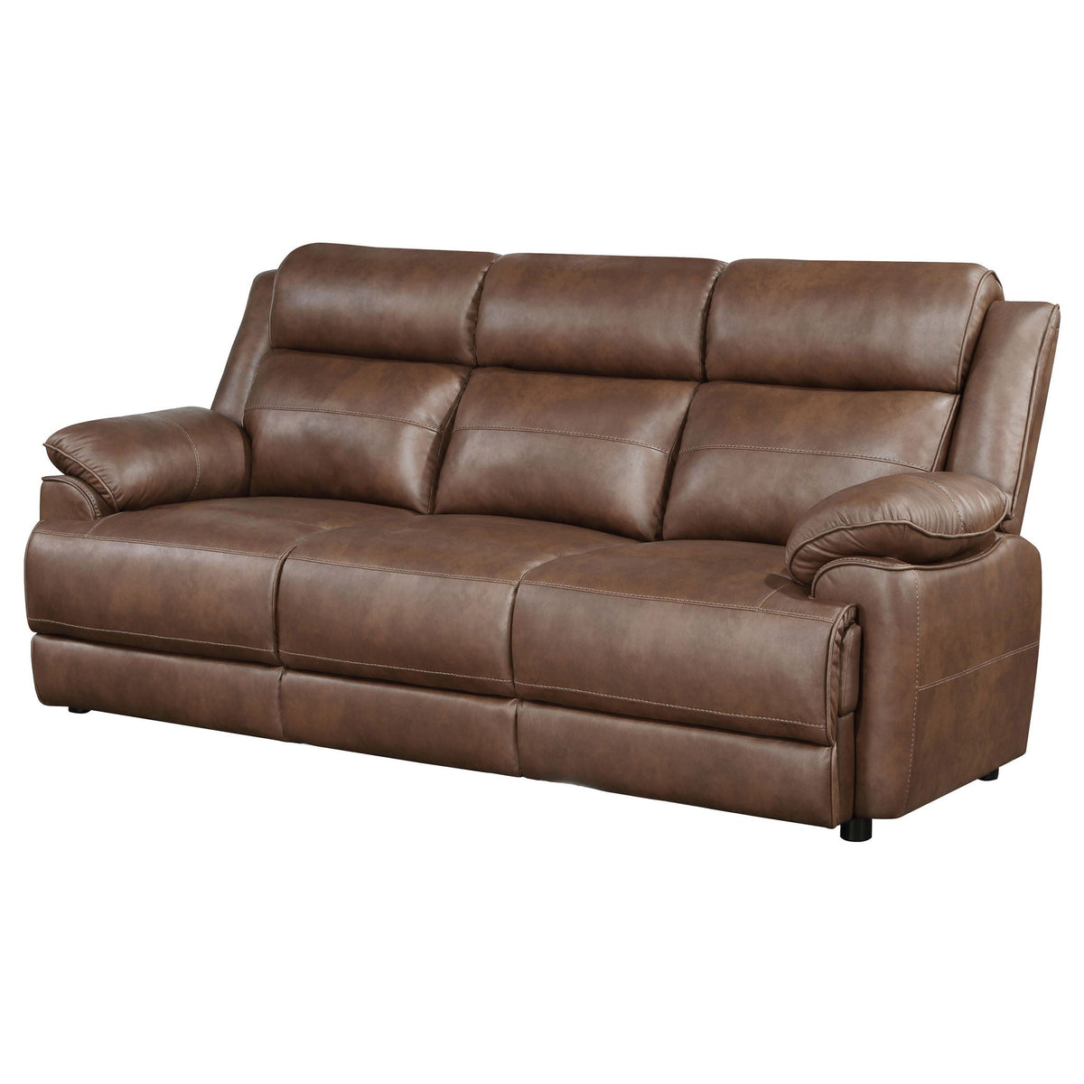 the Worthington Dark Brown Microfiber Sofa