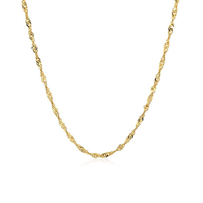 14k yellow gold Singapore chain necklace 1.7mm by Bids.com on Tampa Home & Garden Store