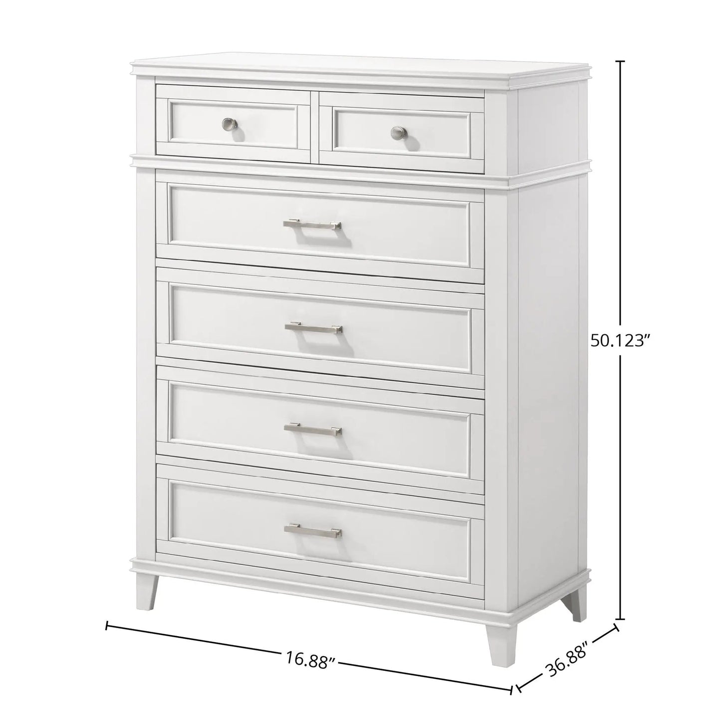 5 Drawer Chest with Antique Finish for Storage