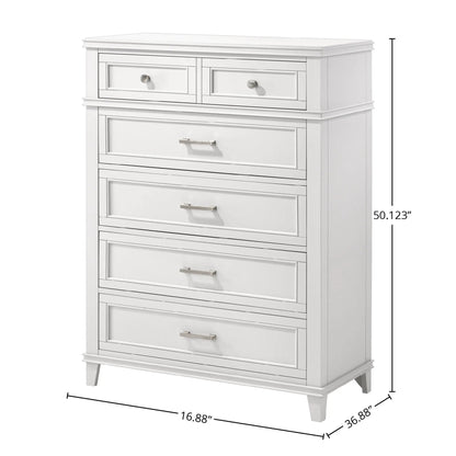 5 Drawer Chest with Antique Finish for Storage