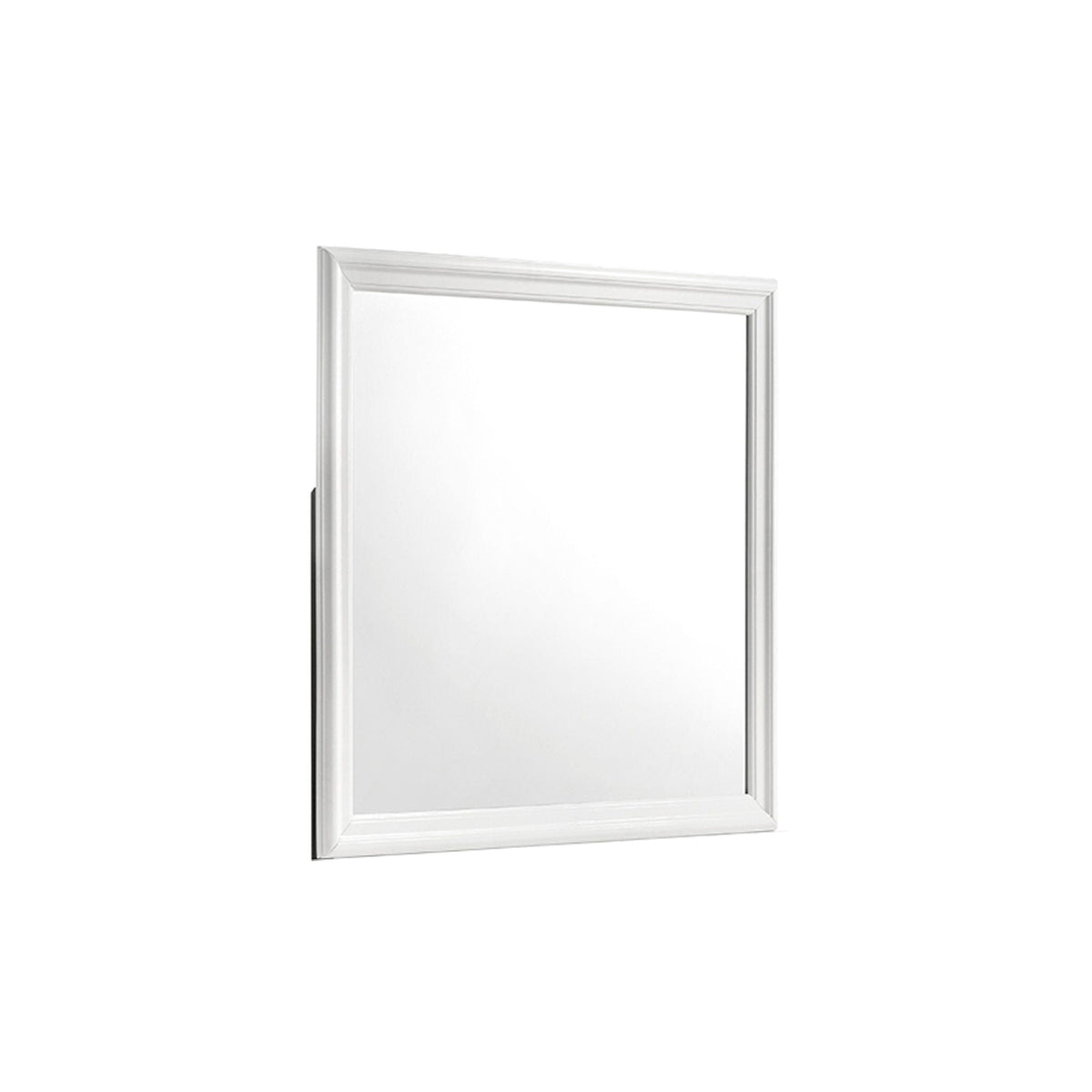 Modern wall mirror by HouseOfZazla with a smooth silver frame and beveled edges on Tampa Home & Garden Store