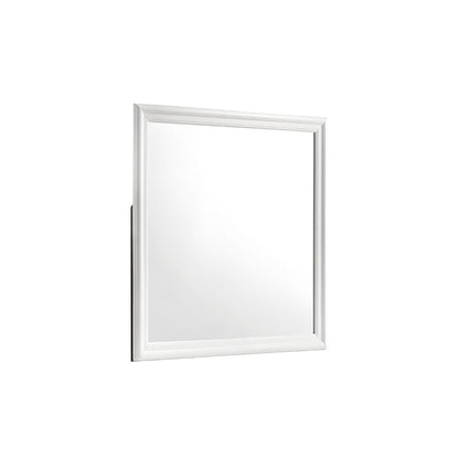 Modern wall mirror by HouseOfZazla with a smooth silver frame and beveled edges on Tampa Home & Garden Store