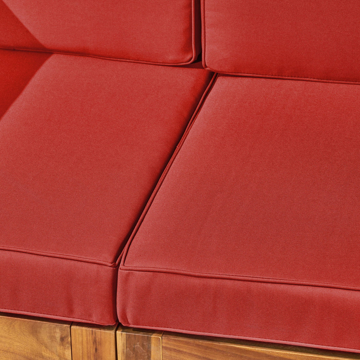 Oana 2 Piece Loveseat Set red fabric water resistant cushions HouseOfZazla on Tampa Home & Garden Store
