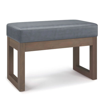 Milltown Upholstered Ottoman Bench With Driftwood