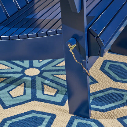 Hollywood Adirondack Chair For The Backyard HouseOfZazla blue patio seating with hardware on Tampa Home & Garden Store