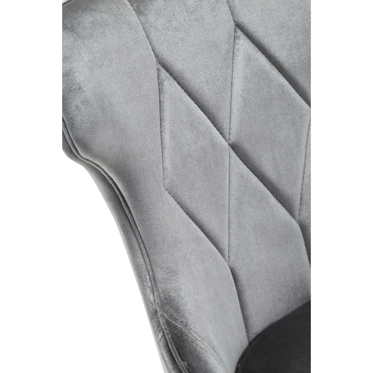 Reine dining chair gray velvet with diamond tufting and solid wood frame, HouseOfZazla, set of 2 on Tampa Home & Garden Store