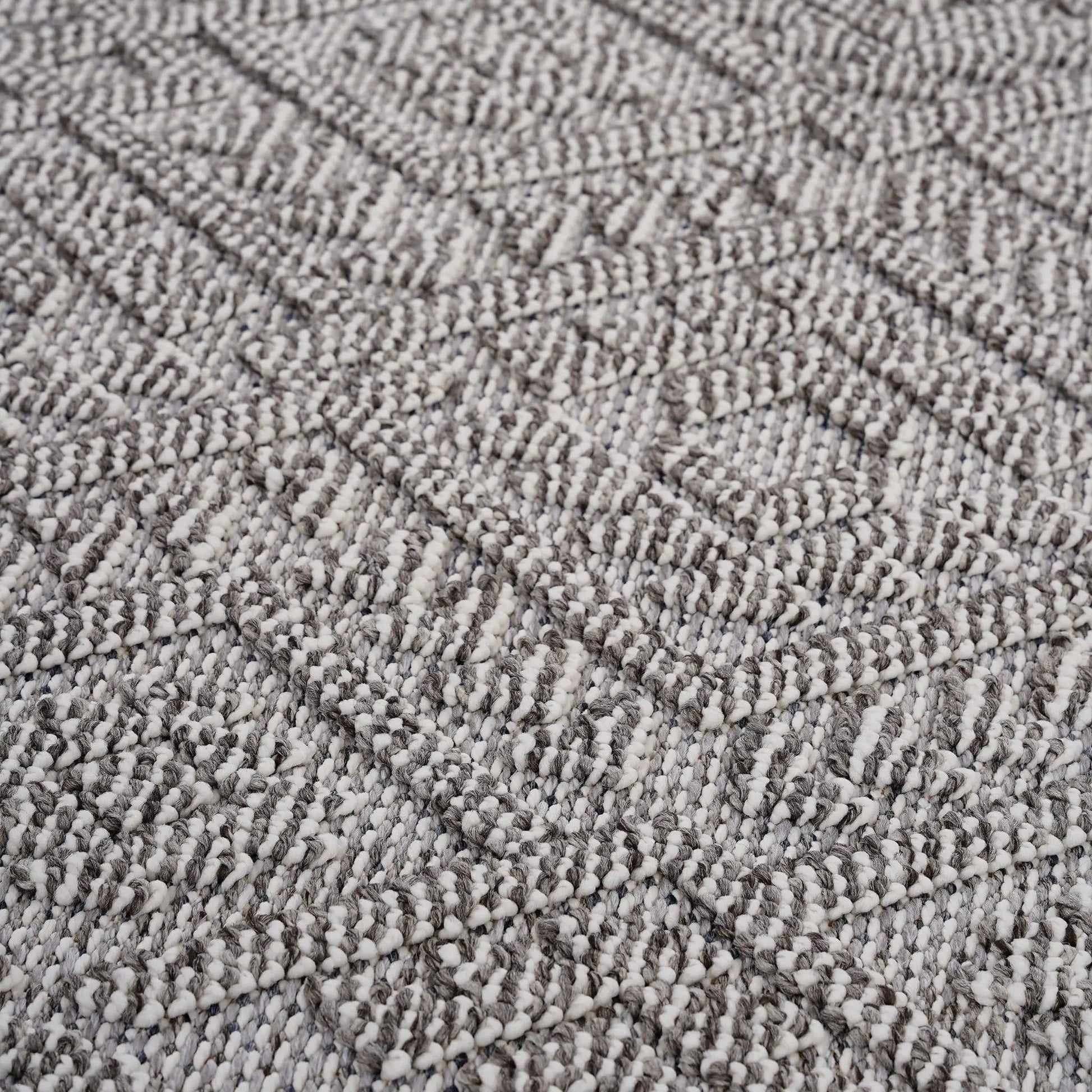 Guros traditional indoor outdoor area rug gray ivory loop-pile texture on Tampa Home & Garden Store