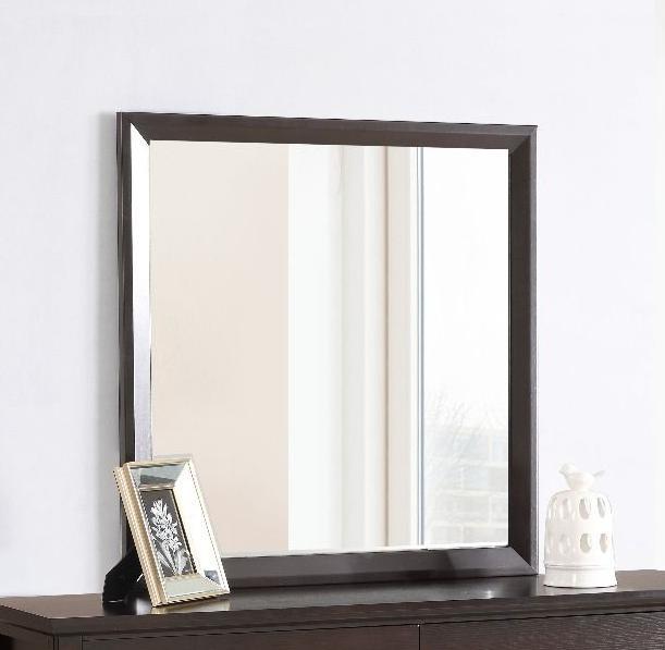 Primo Square Wall Mirror dark espresso wood frame HouseOfZazla wall mirror on Tampa Home & Garden Store
