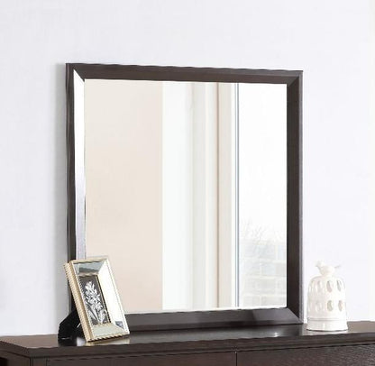 Primo Square Wall Mirror dark espresso wood frame HouseOfZazla wall mirror on Tampa Home & Garden Store