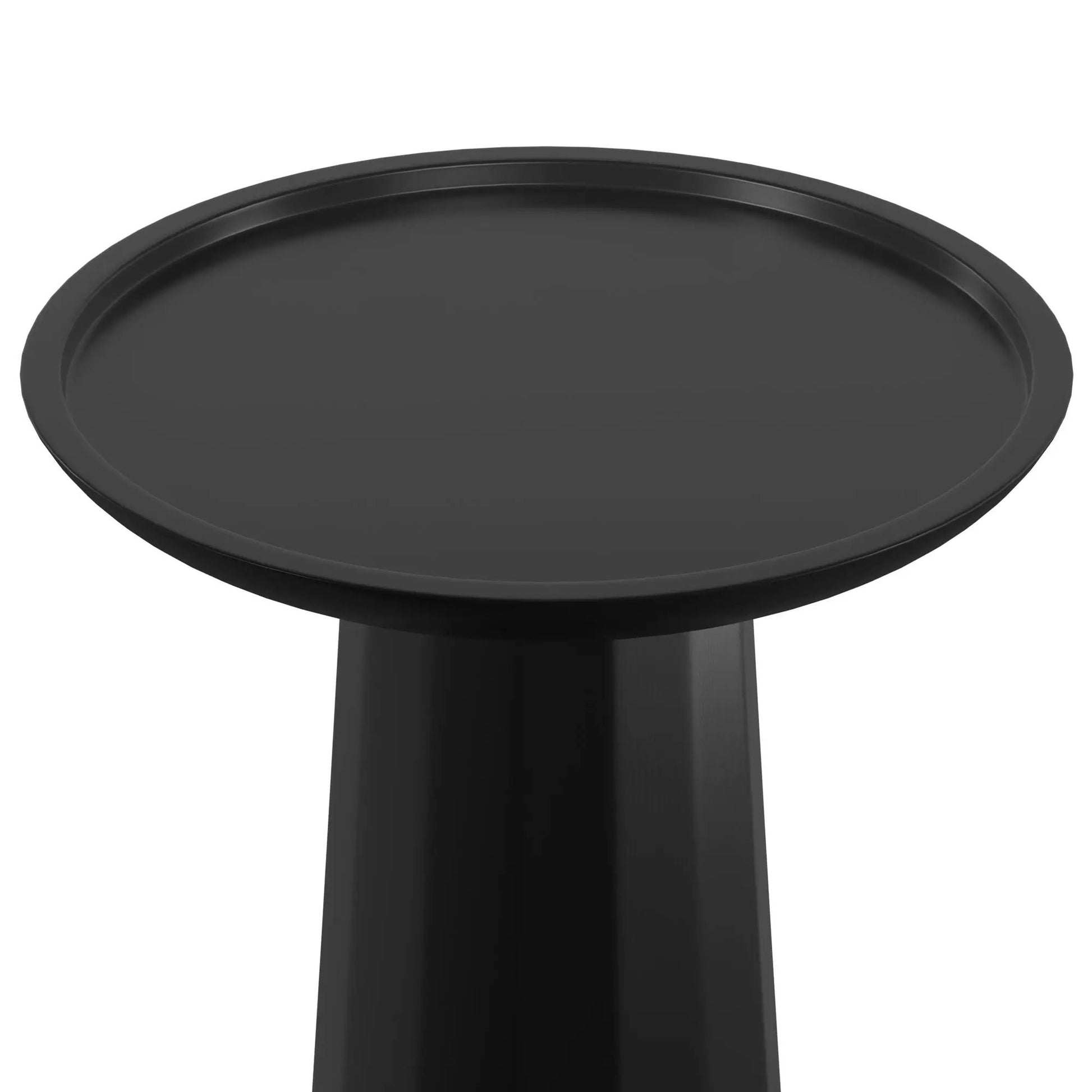 Dayton accent table with black matte finish pedestal base on Tampa Home & Garden Store
