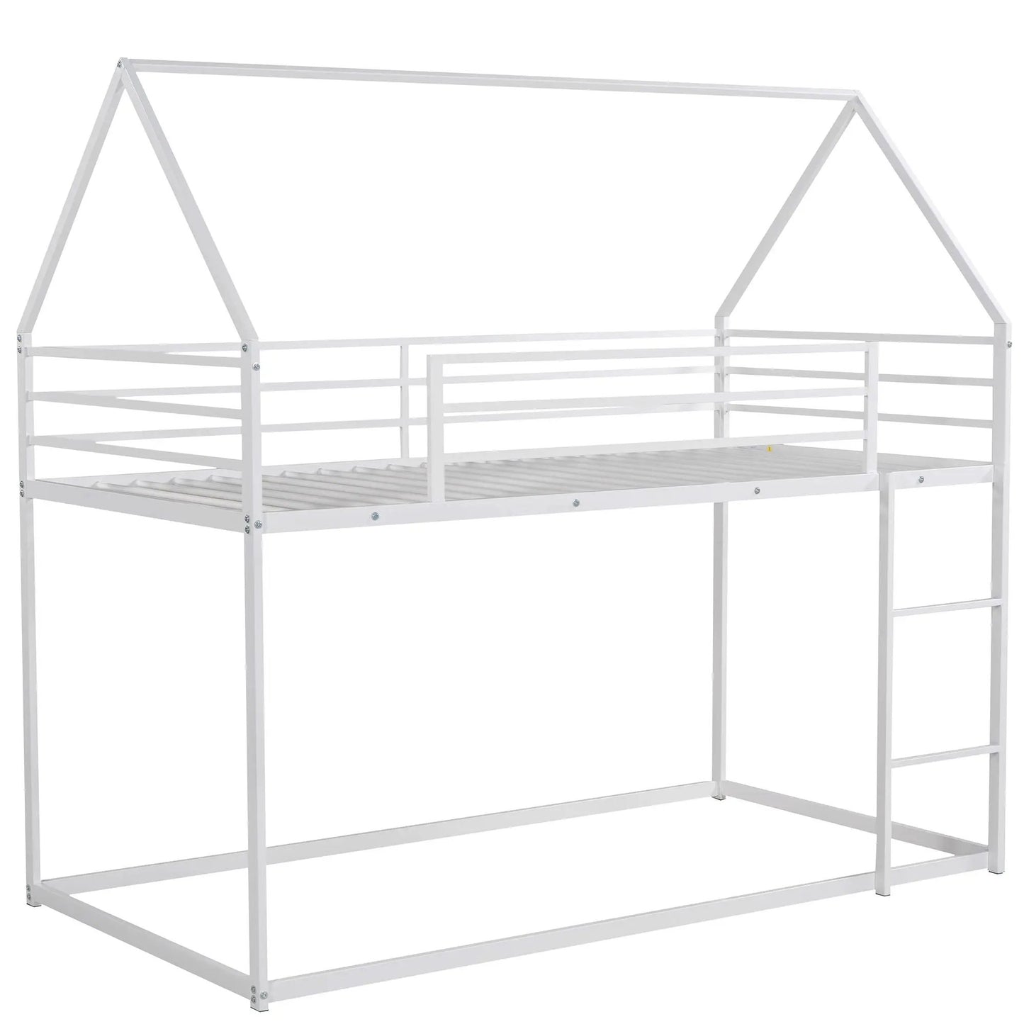 House Bunk Bed With Built In Ladder and Slide