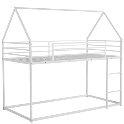 House Bunk Bed With Built In Ladder and Slide