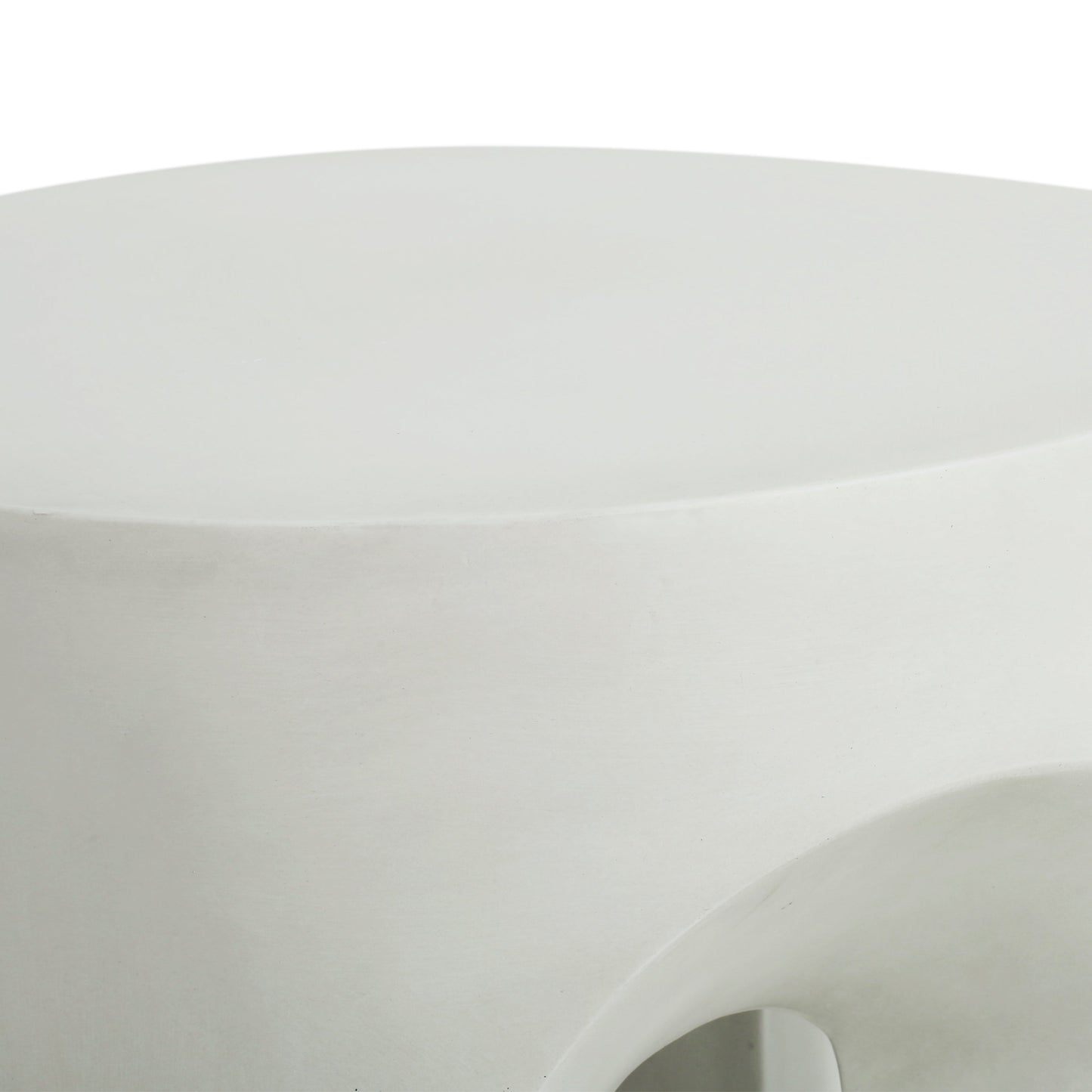 Outdoor MGO Round Top Side Table antique white by HouseOfZazla on Tampa Home & Garden Store