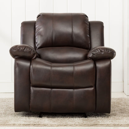 Charlotte Glider Recliner in dark brown leather by HouseOfZazla on Tampa Home & Garden Store