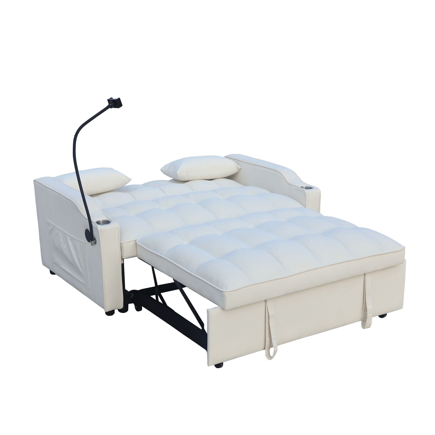 Modern Loveseat Futon Sofa with Pullout Bed
