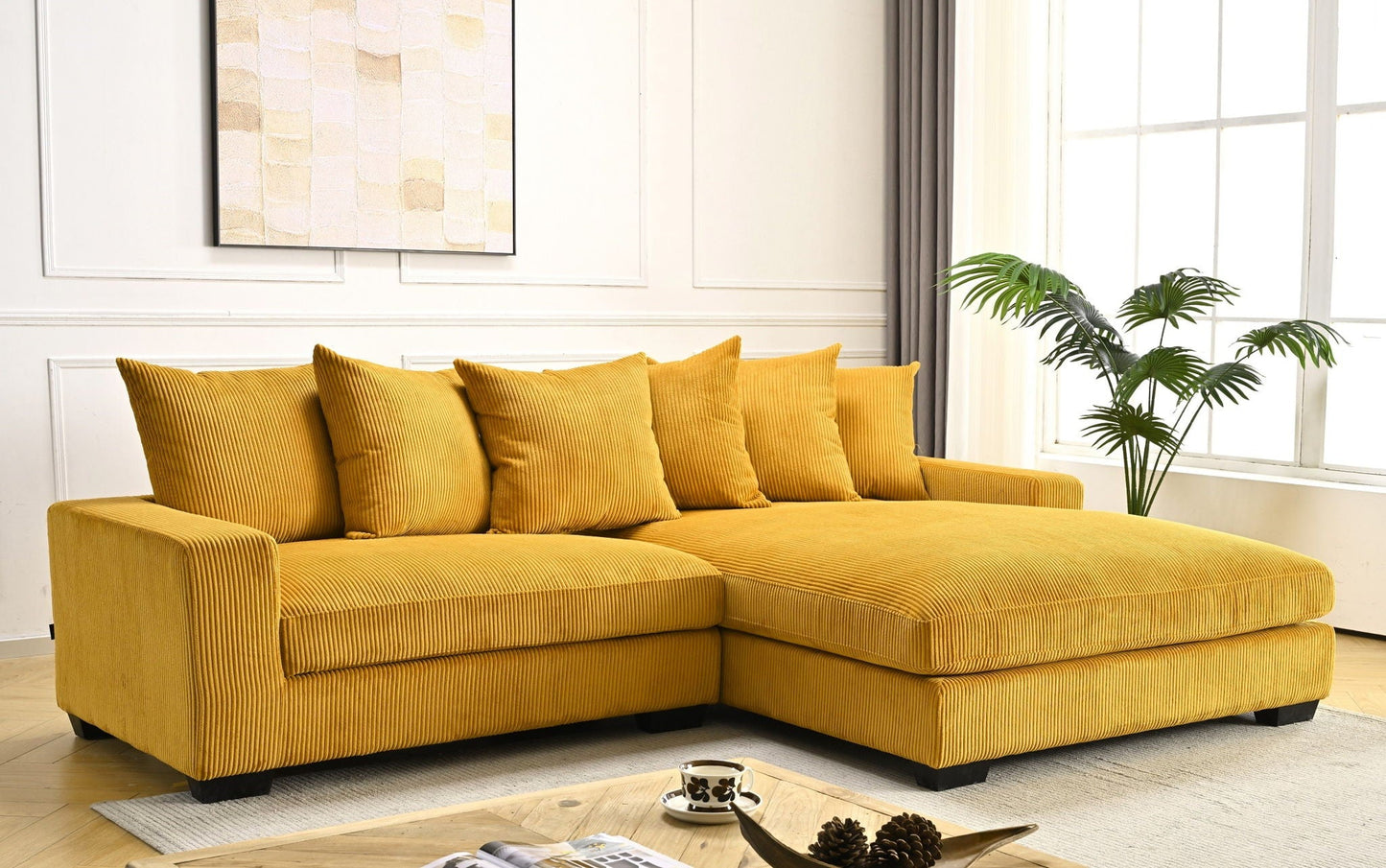 Luxe Oversized 2 Piece Sectional Sofa for Living