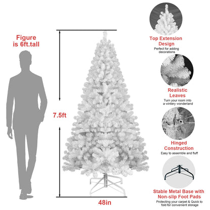 The 4-Foot Pre-Lit Modern White Christmas Tree by HouseOfZazla, hinged construction tree on Tampa Home & Garden Store
