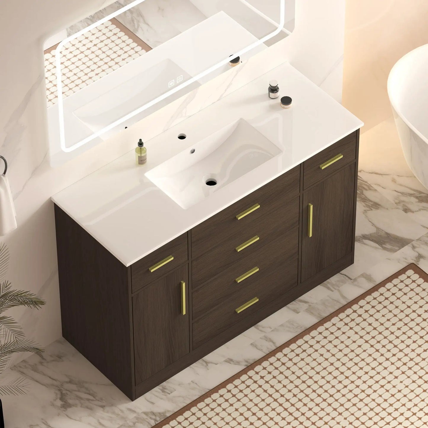 Bathroom Vanity with Ample Storage and Soft Doors