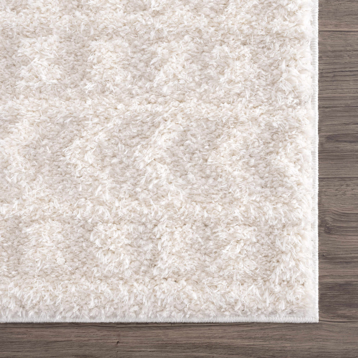 Eivin Cream Diamonds Plush Rug cream color shag texture Boutique Rugs on Tampa Home & Garden Store