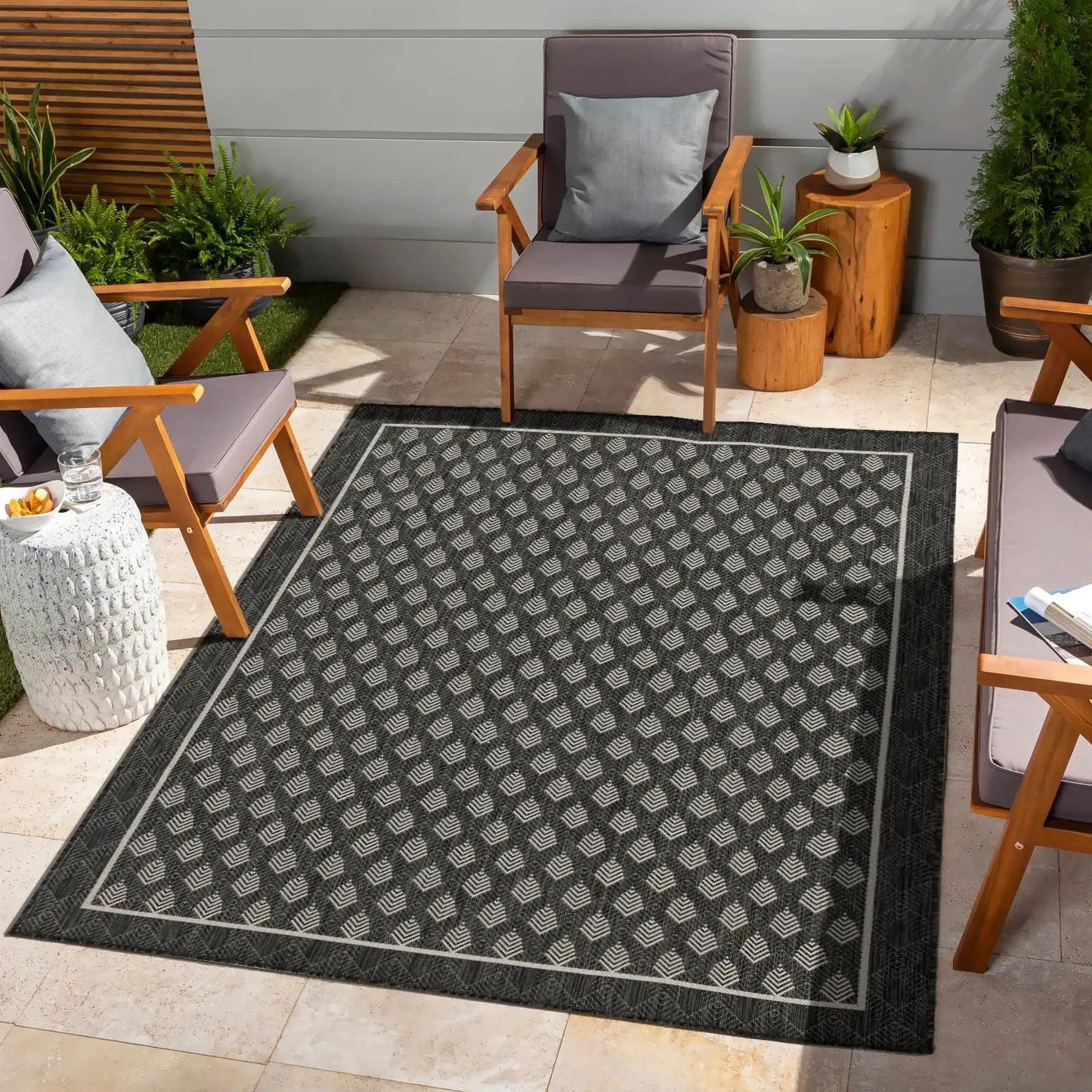 Sunshine runner rug 2ft7in x 7ft3in polypropylene gray pattern Unique Piece Furniture on Tampa Home & Garden Store