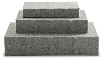 Jolina Linen Box Set of 3 Keepsake Boxes