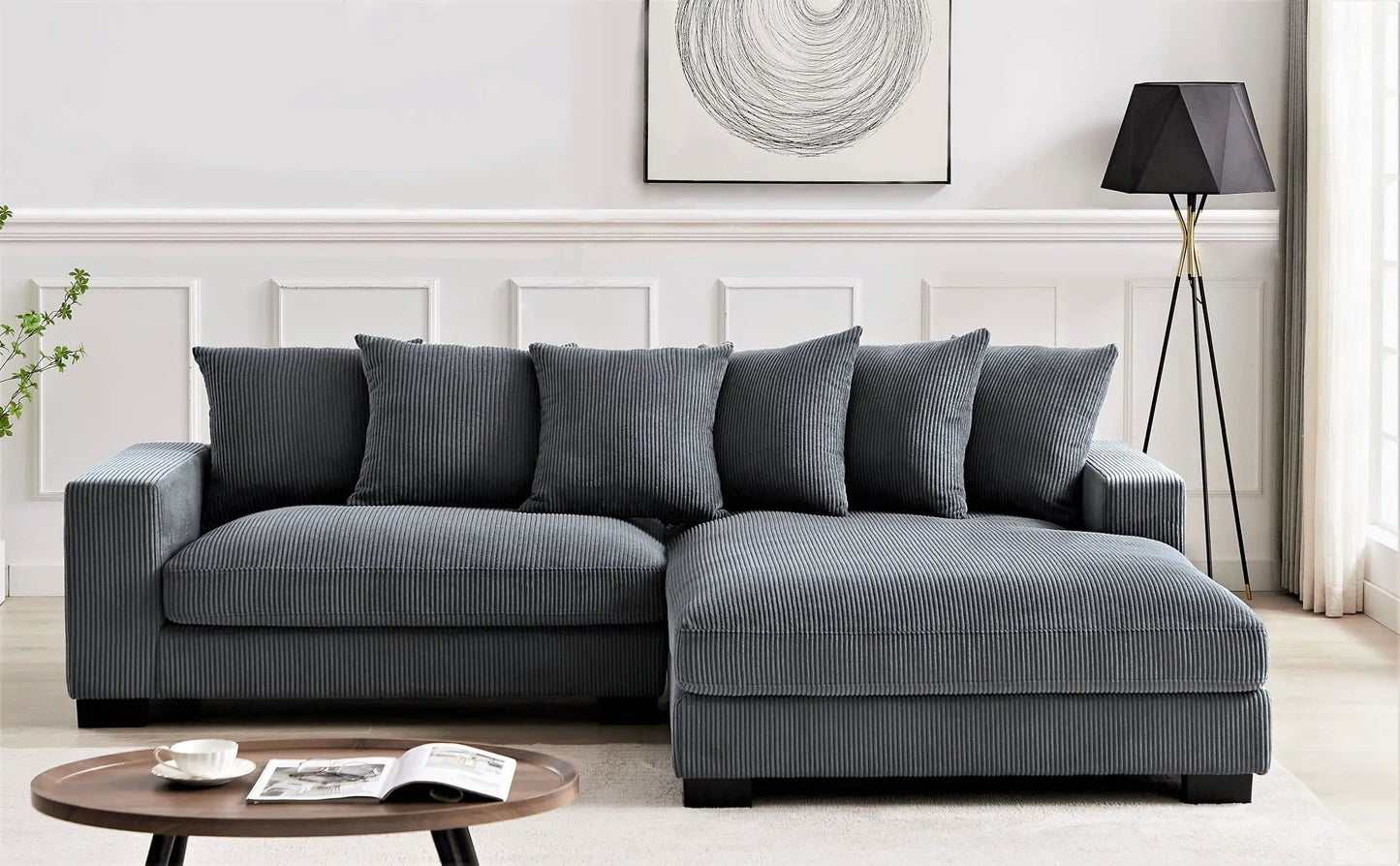 Luxe Oversized 2 Piece Sectional Sofa for Living