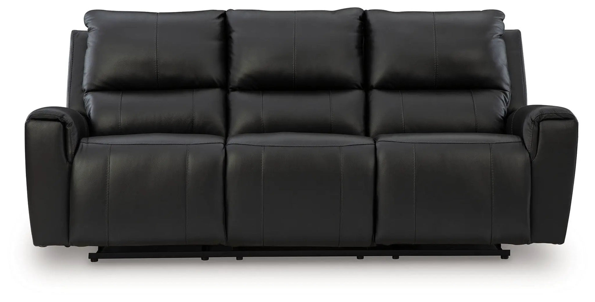 Glossmore reclining sofa black faux leather 3-seat by Unique Piece Furniture on Tampa Home & Garden Store