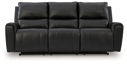 Glossmore reclining sofa black faux leather 3-seat by Unique Piece Furniture on Tampa Home & Garden Store