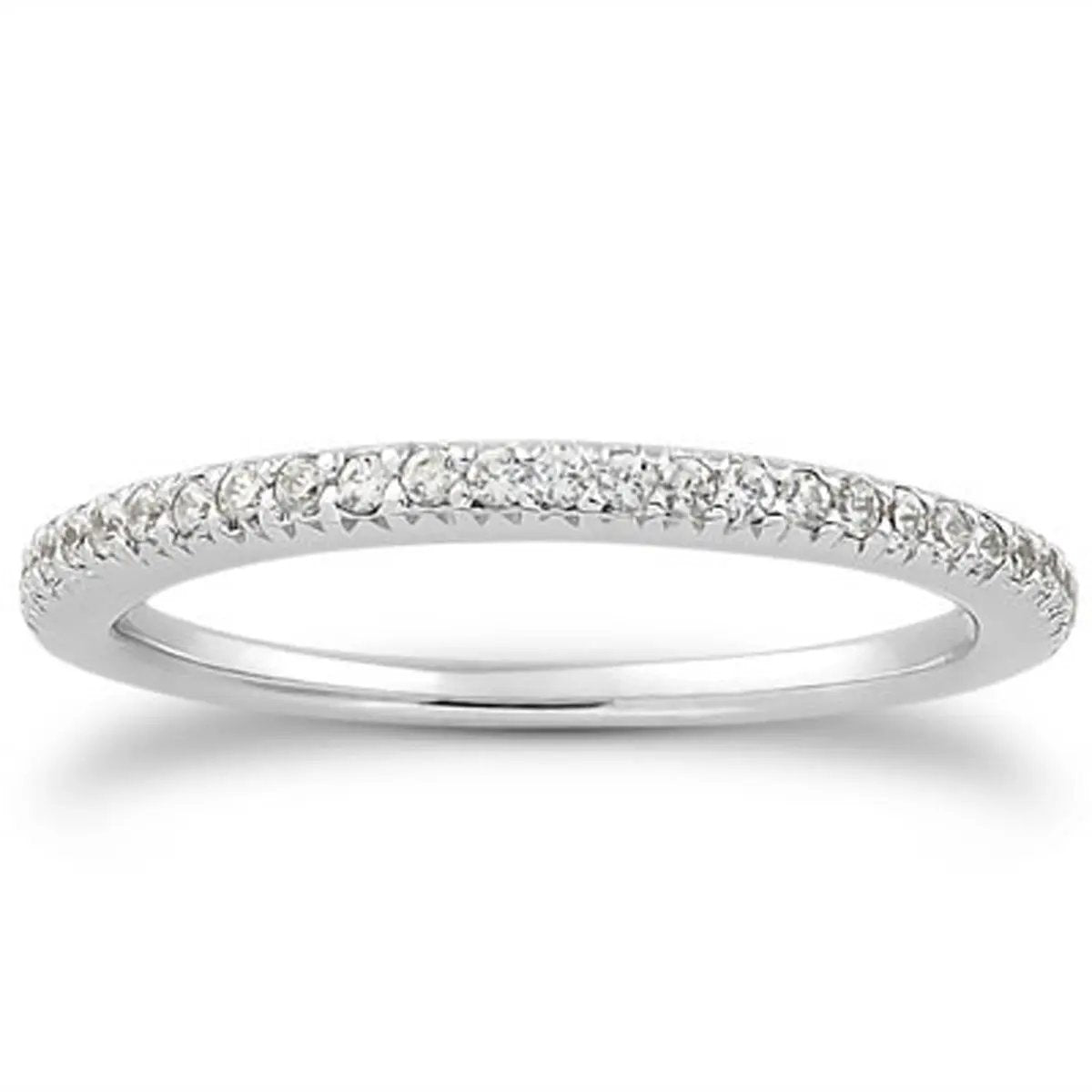 Rings: 14k white gold fancy engraved pave diamond wedding band by Bids.com on Tampa Home & Garden Store