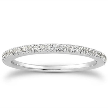 Rings: 14k white gold fancy engraved pave diamond wedding band by Bids.com on Tampa Home & Garden Store