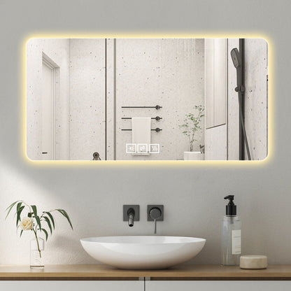 LED bathroom mirror Pearl Silver with 3-color dimmable backlight by HouseOfZazla on Tampa Home & Garden Store
