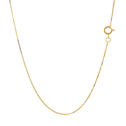 14k yellow gold classic box chain necklace 0.45mm by Bids.com on Tampa Home & Garden Store