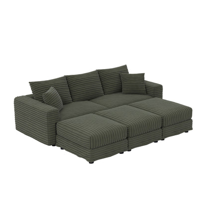 Convertible Sofa With Deep Seat and Pillows