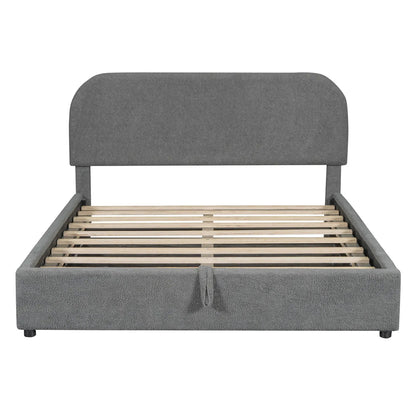 Upholstered Platform Bed With Hydraulic Storage