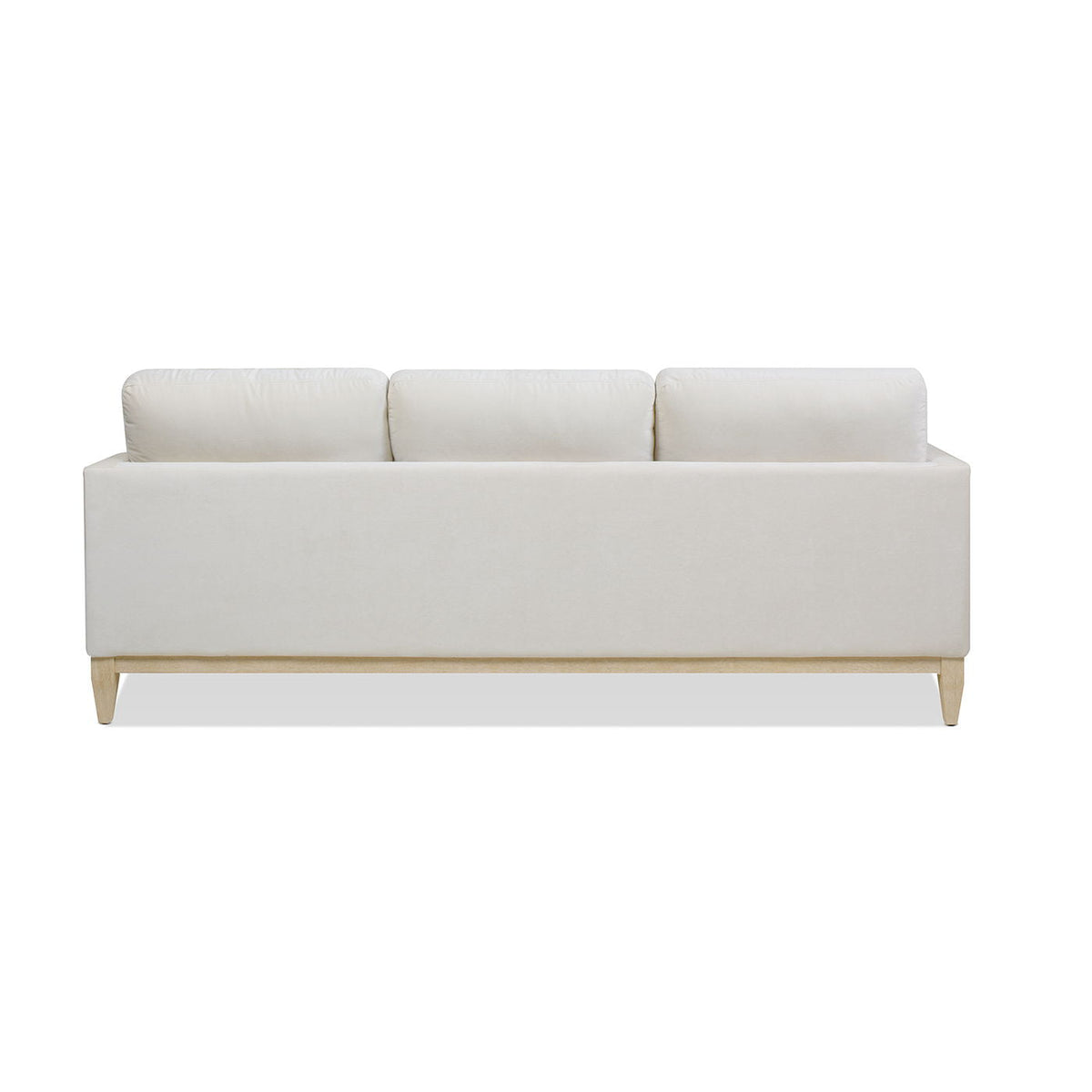 Knox Modern Farmhouse reversible chaise sectional sofa cream fabric, wood legs HouseOfZazla on Tampa Home & Garden Store