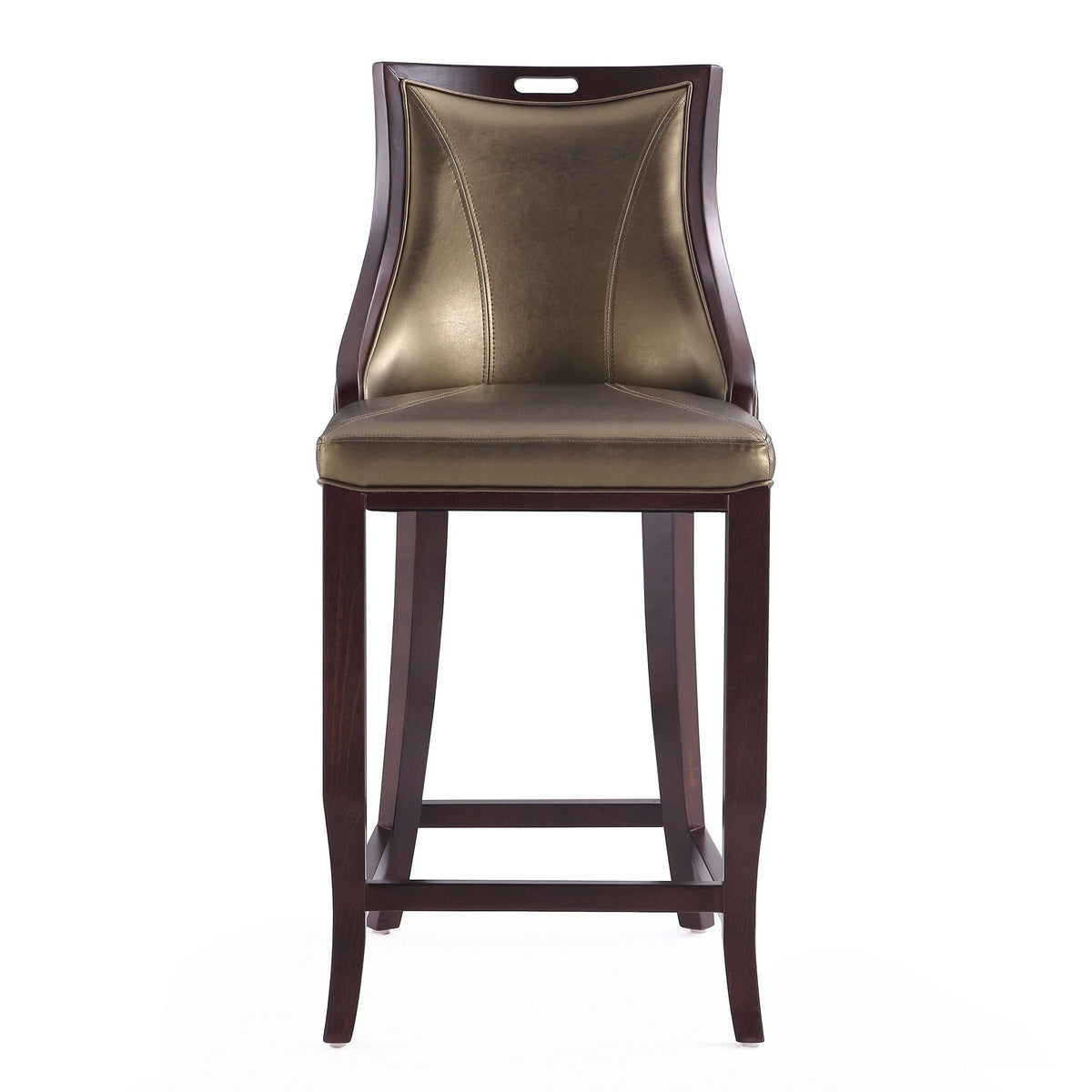 Bar Height Barstool bronze accents faux leather seat HouseOfZazla on Tampa Home & Garden Store