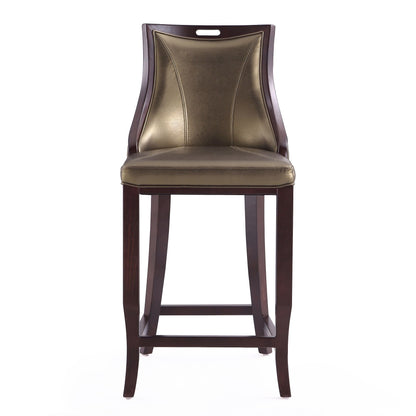 Bar Height Barstool bronze accents faux leather seat HouseOfZazla on Tampa Home & Garden Store