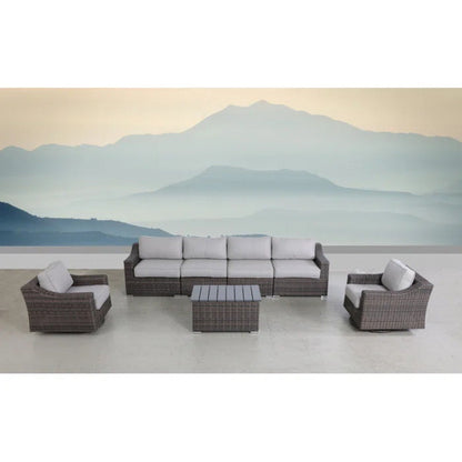 Durable Aluminum Wicker Sofa and Cushions