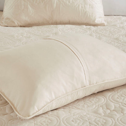 Cream Reversible Bedspread Set for Queen Beds