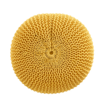 Bordeaux Knitted Pouf Versatile Ottoman Cushion