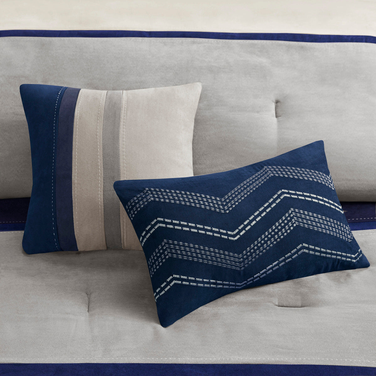 7 Piece Faux Suede Comforter Set For the Cal King