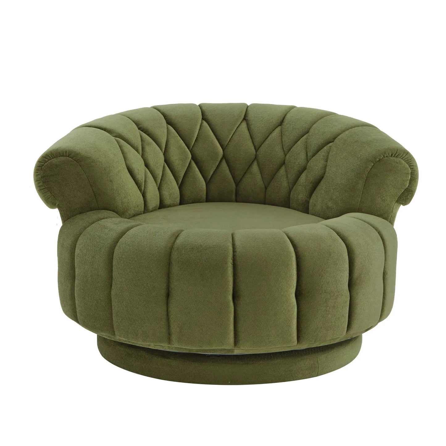 Round Swivel Accent Chair with Rotation Base