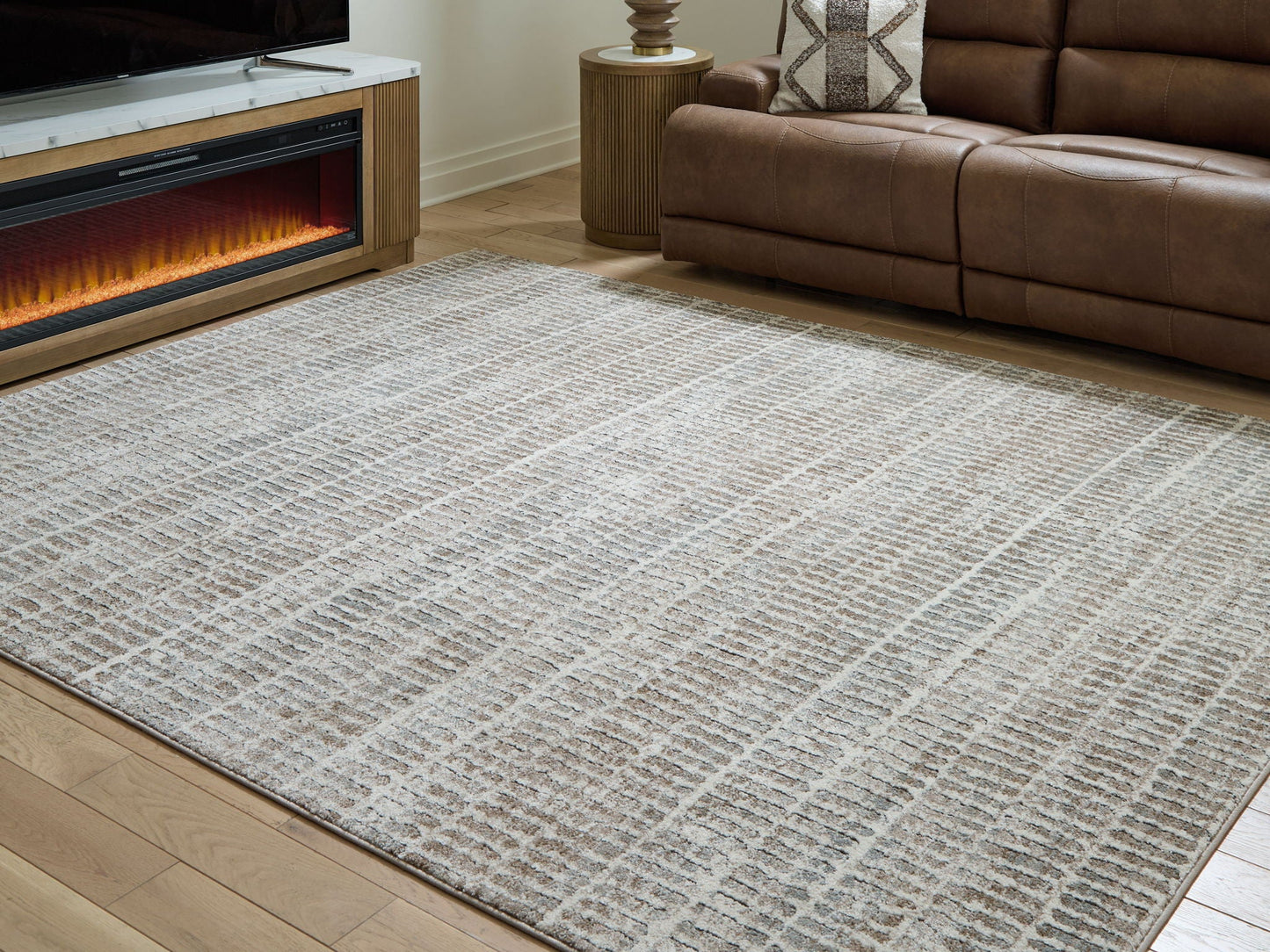 Fuadwick Rug Contemporary Stripe Area Rug
