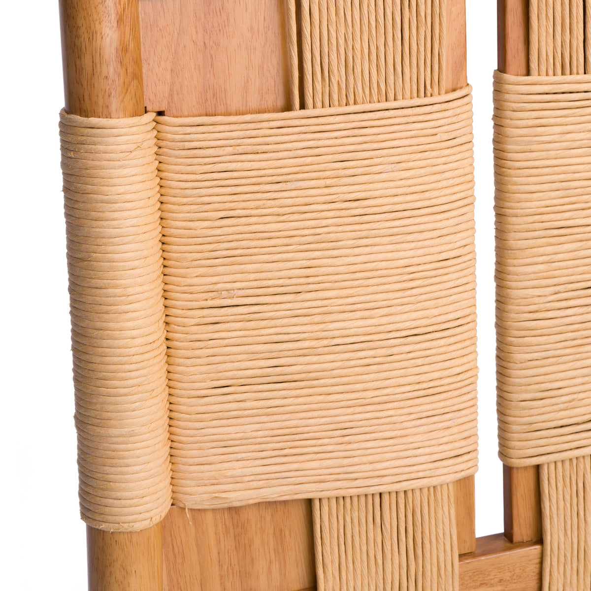 2 Piece Paper Rope Dining Chairs Set with Wood rope-wrapped wooden legs in natural finish on Tampa Home & Garden Store