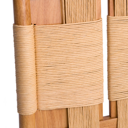 2 Piece Paper Rope Dining Chairs Set with Wood rope-wrapped wooden legs in natural finish on Tampa Home & Garden Store