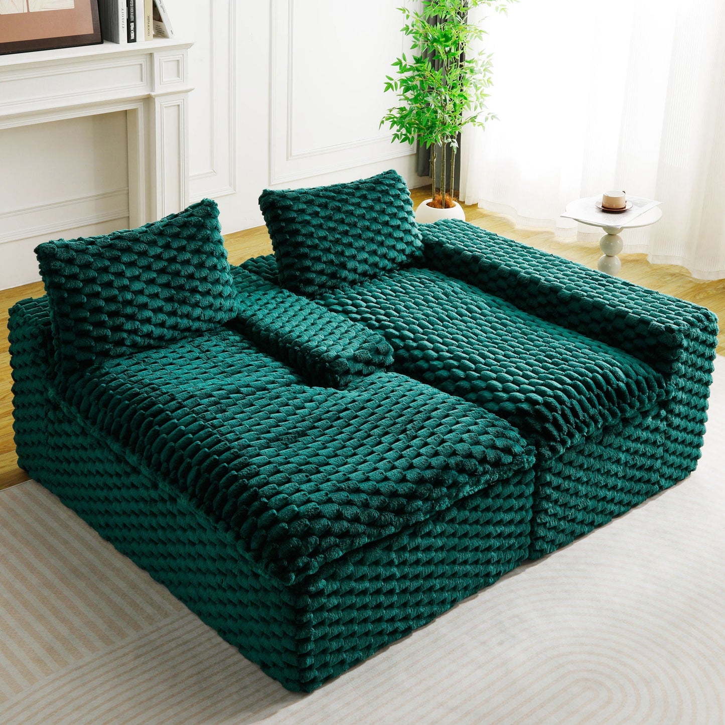Modular Convertible Sofa and Twin Chaise Lounge